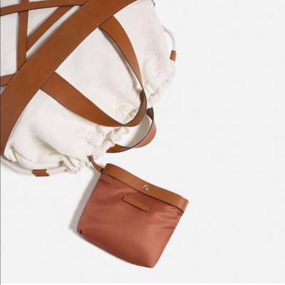 Zara fabric tote NWOT - Picture 3 of 3